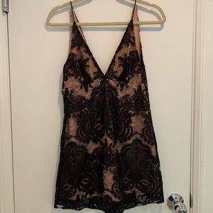 Free People black shimmer dress